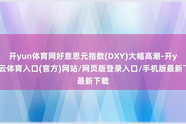 开yun体育网好意思元指数(DXY)大幅高潮-开yun云体育入口(官方)网站/网页版登录入口/手机版最新下载