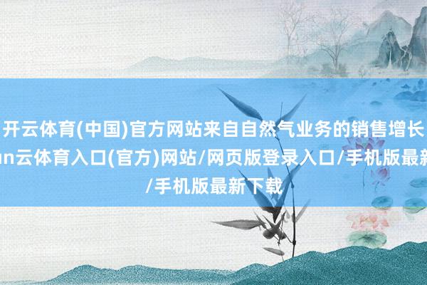 开云体育(中国)官方网站来自自然气业务的销售增长-开yun云体育入口(官方)网站/网页版登录入口/手机版最新下载